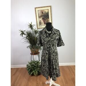 Shelby & Palmer Women Dress 6 Whimsigoth Belted Short Sleeve Fairy Core Mob Wife